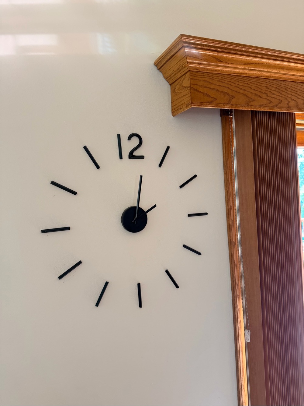 Umbra Blink Wall Clock-Black, modern, aluminum analog display Indoor